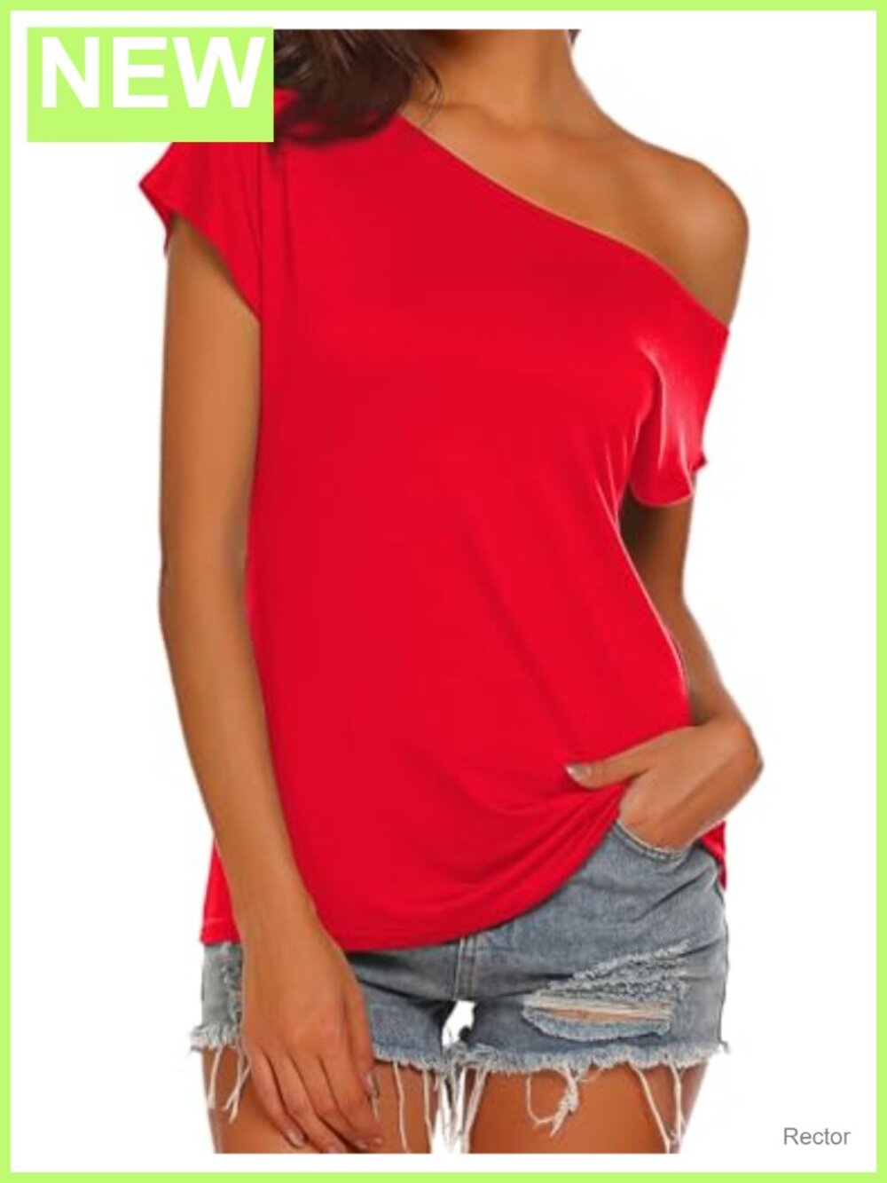 Womens Off The Shoulder Short Sleeve Tunic Top One Shoulder Summer Shirt